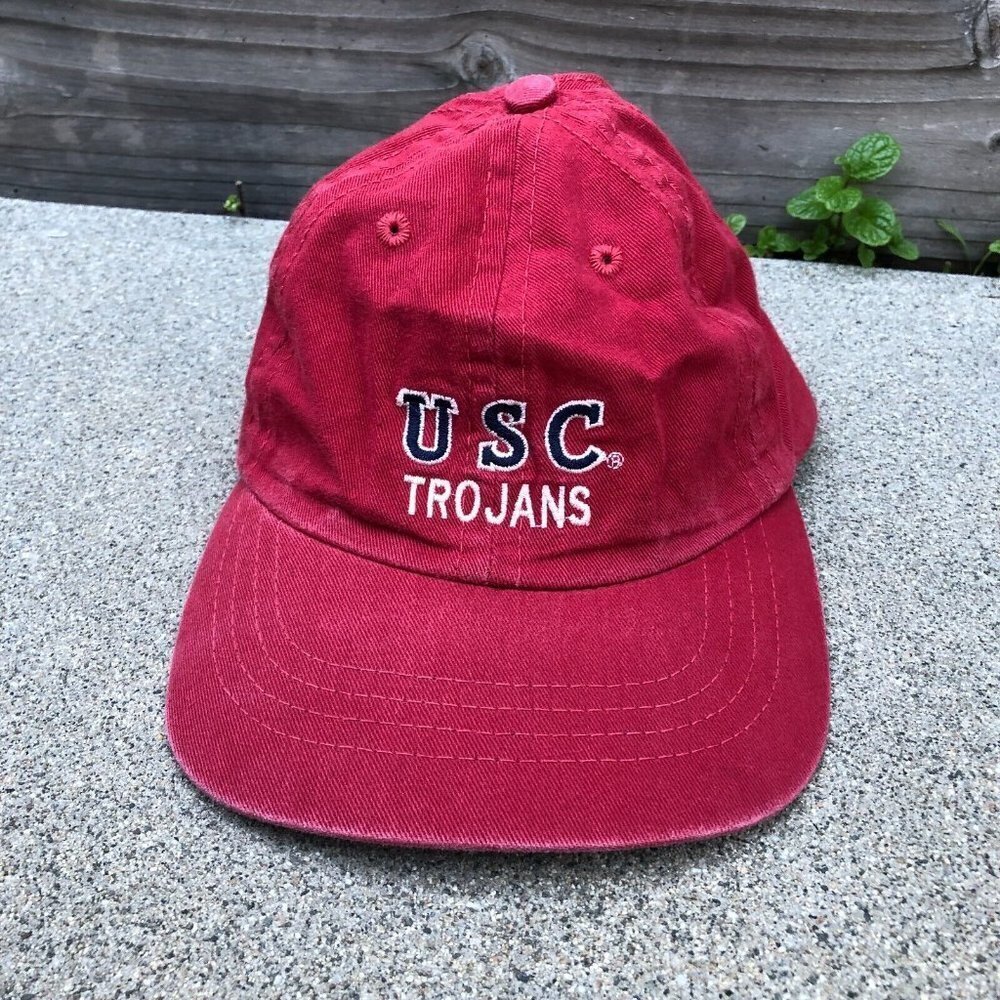 CALIFORNIA HEADWEAR USC TROJANS Dad Hat Men's Red Adjustable Baseball Cap​​​​​​